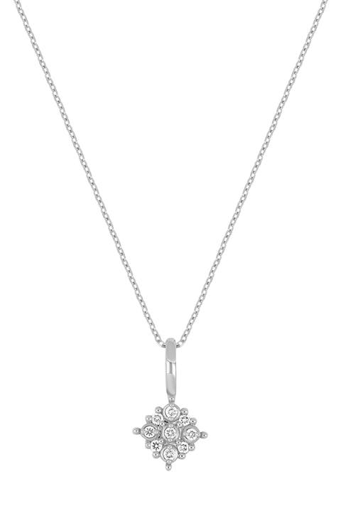 18K Gold Icon Diamond Pendant Necklace