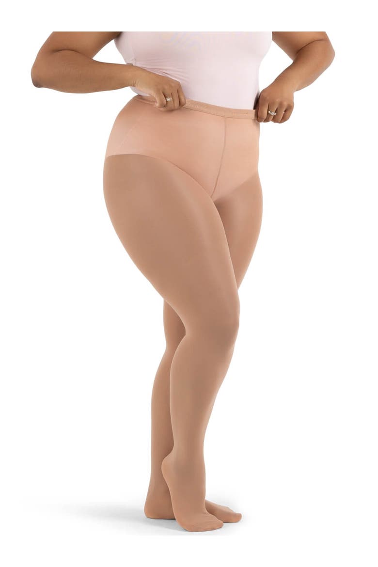 Ultra Hold Plus Size Footed Tight, Alternate, color, black