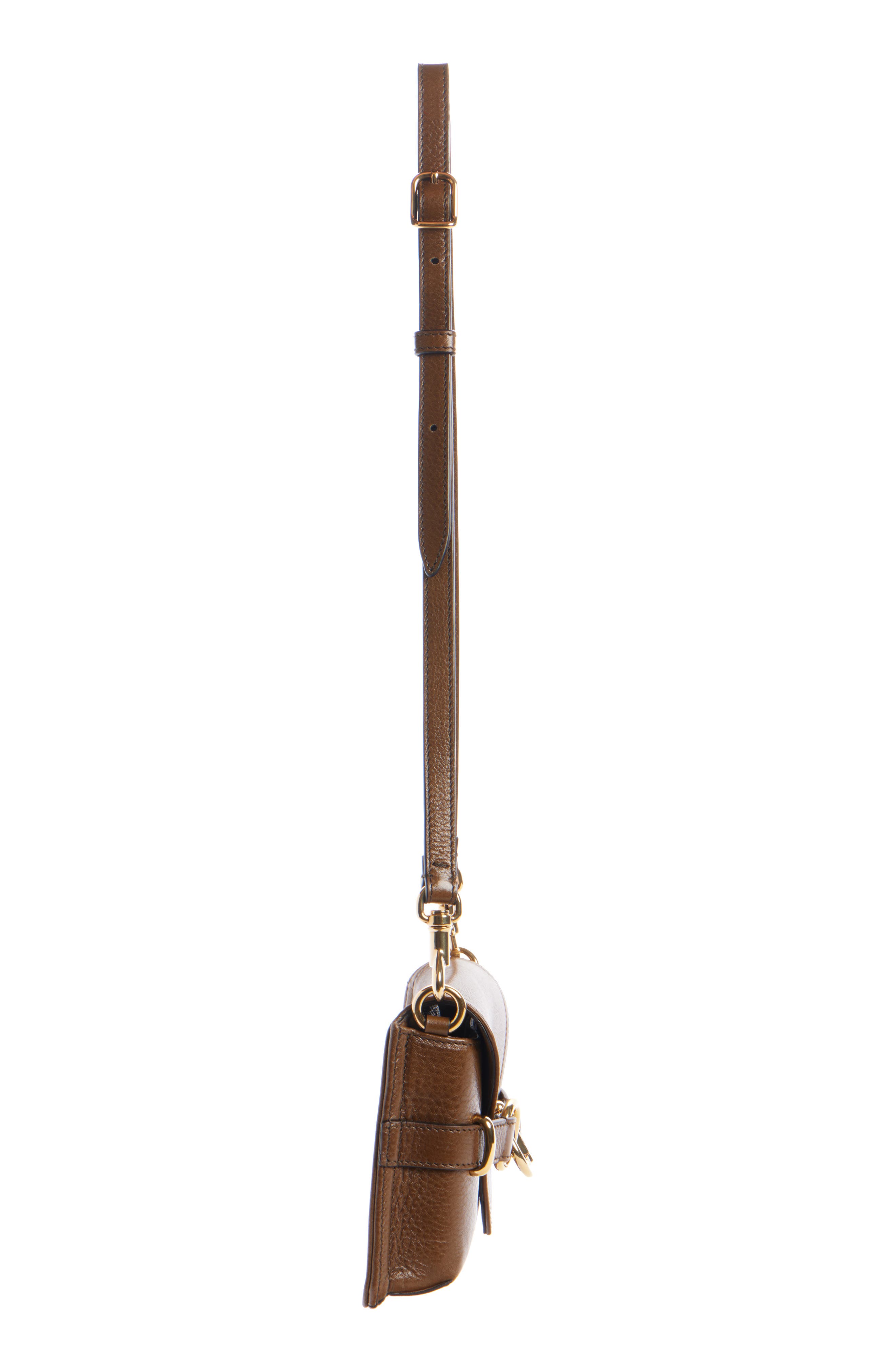 Mini Cape Leather Crossbody Bag, Alternate, color, DARK KHAKI 20V