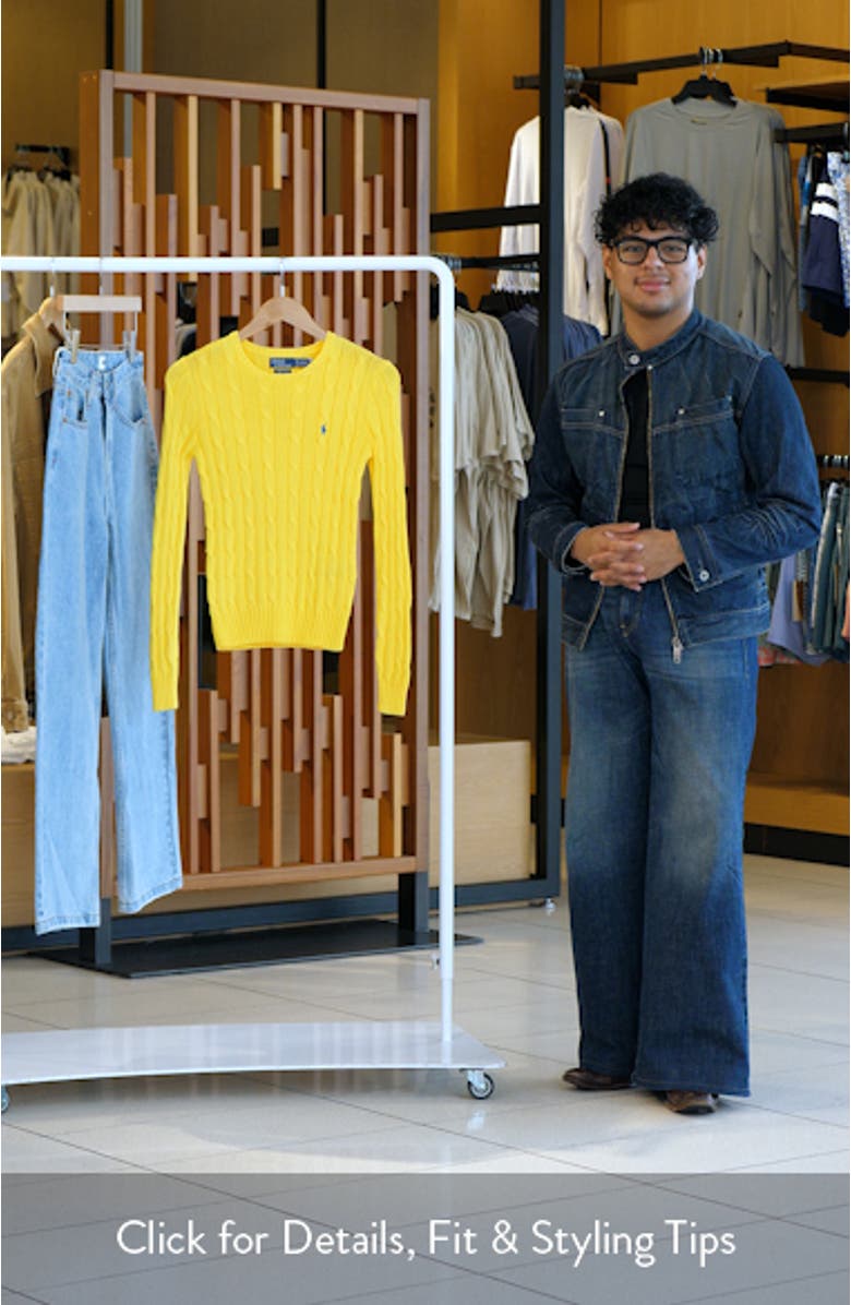 Julianna Pima Cotton Cable Stitch Sweater, sales video thumbnail