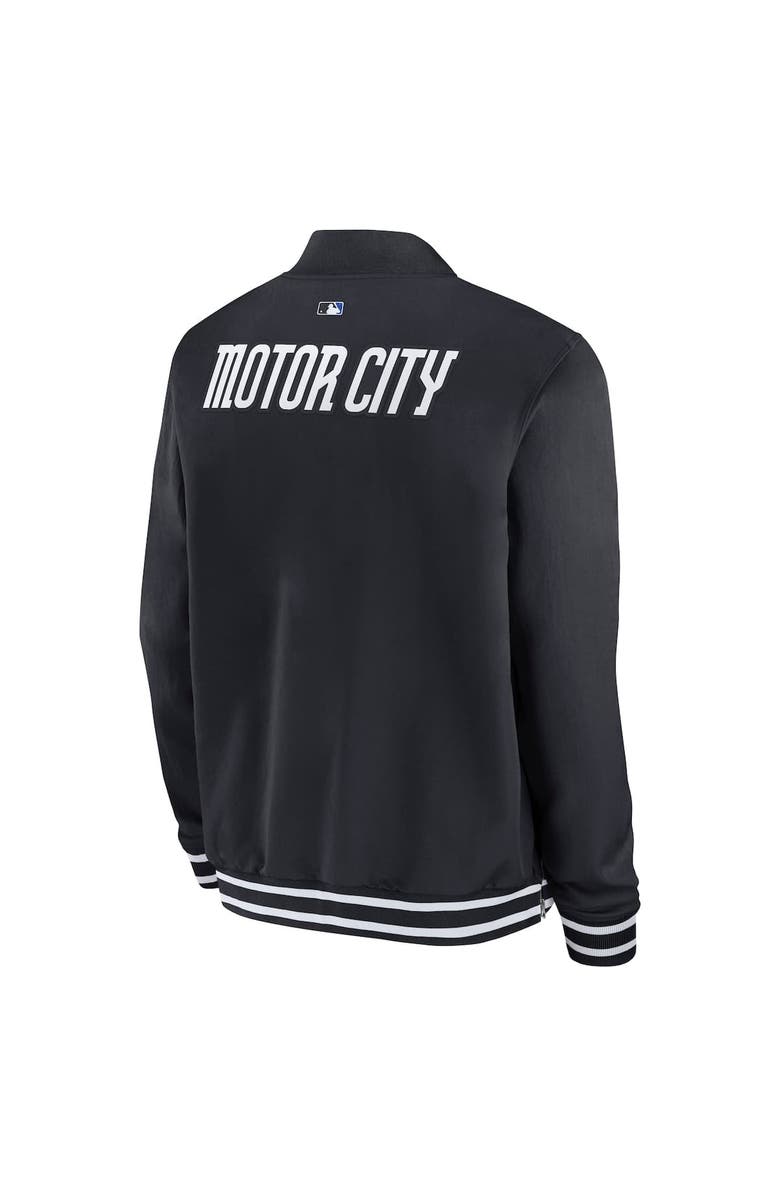 Nike Men's Nike  Black Detroit Tigers Authentic Collection City Connect Full-Zip Bomber Jacket, Alternate, color, 