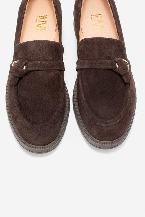 Forever & Always Shoes Galea Buckled Leather Loafers In Brown