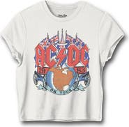 Junk Food AC/DC 1983 On Tour Graphic T-Shirt