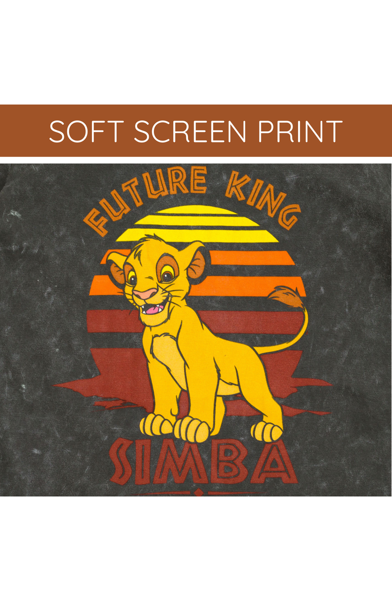 Disney Lion King Simba Short Sleeve T-Shirt, Alternate, color, Simba Charcoal