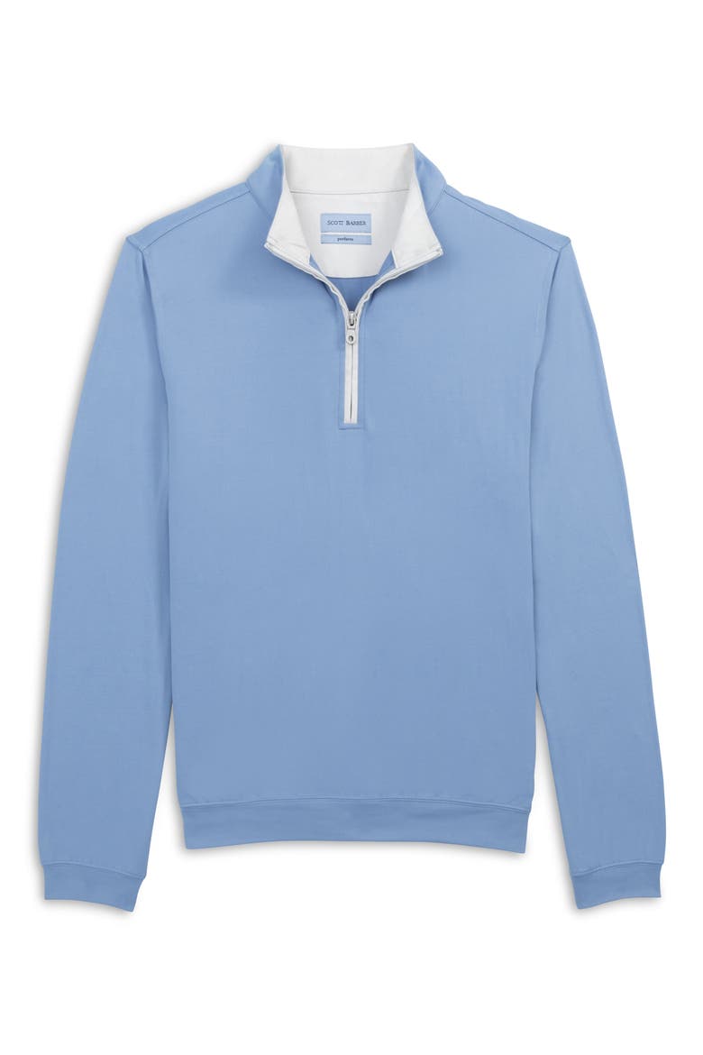 Solid Performance Quarter Zip Pullover, Alternate, color, BLUE