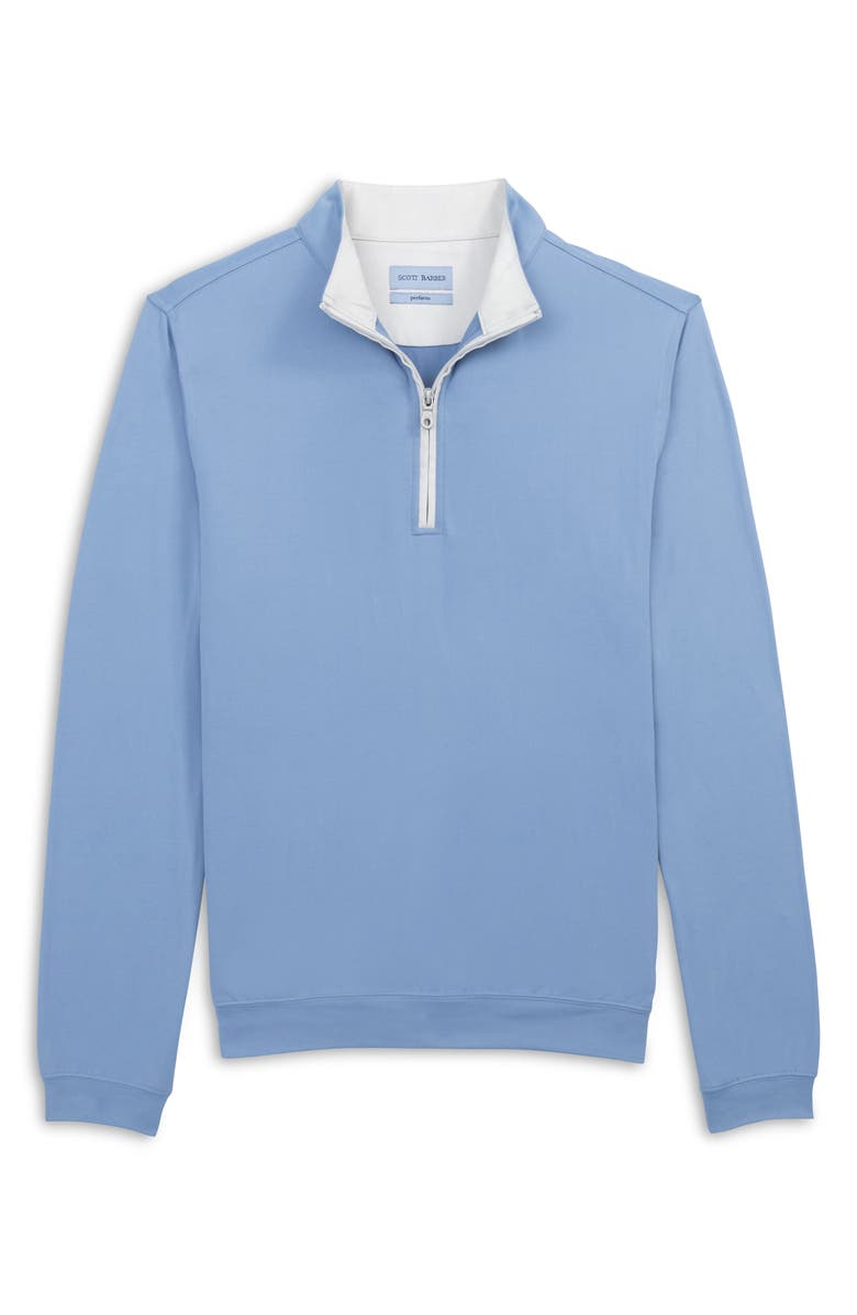 Scott Barber Solid Performance Quarter Zip Pullover, Alternate, color, Blue