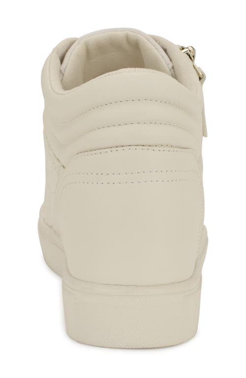 Nine West Tons Lace-up Wedge Sneaker In Ivory Lace