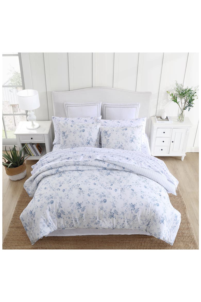 Belinda Cotton Comforter Set, Alternate, color, CHAMBRAY BLUE
