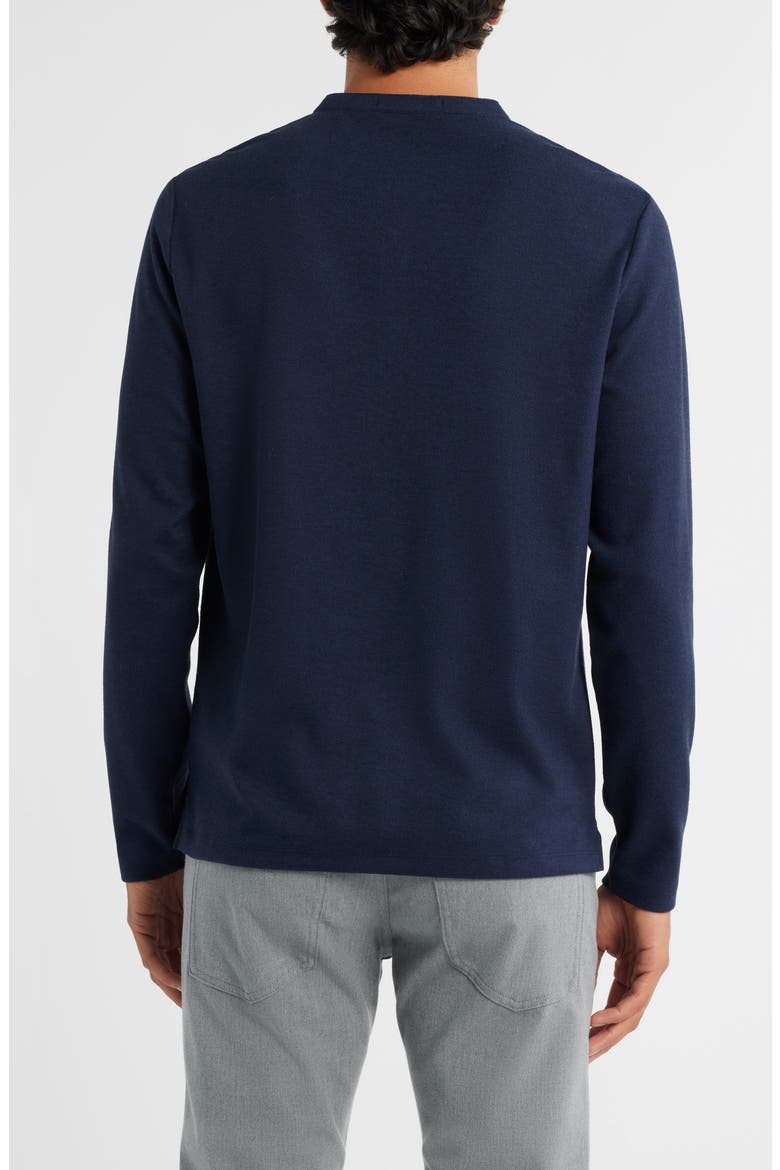 Alec Heathered Henley, Alternate, color, NAVY