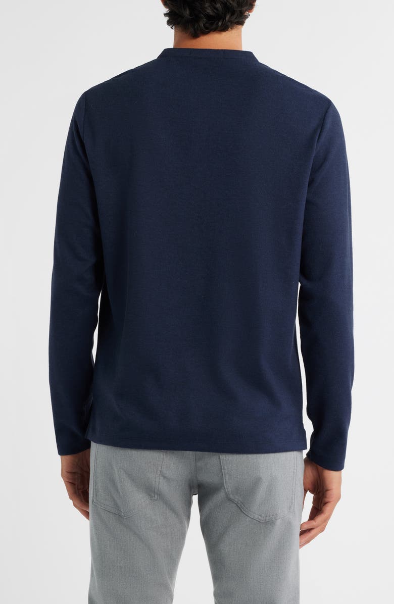 Robert Barakett Alec Heathered Henley, Alternate, color, Navy