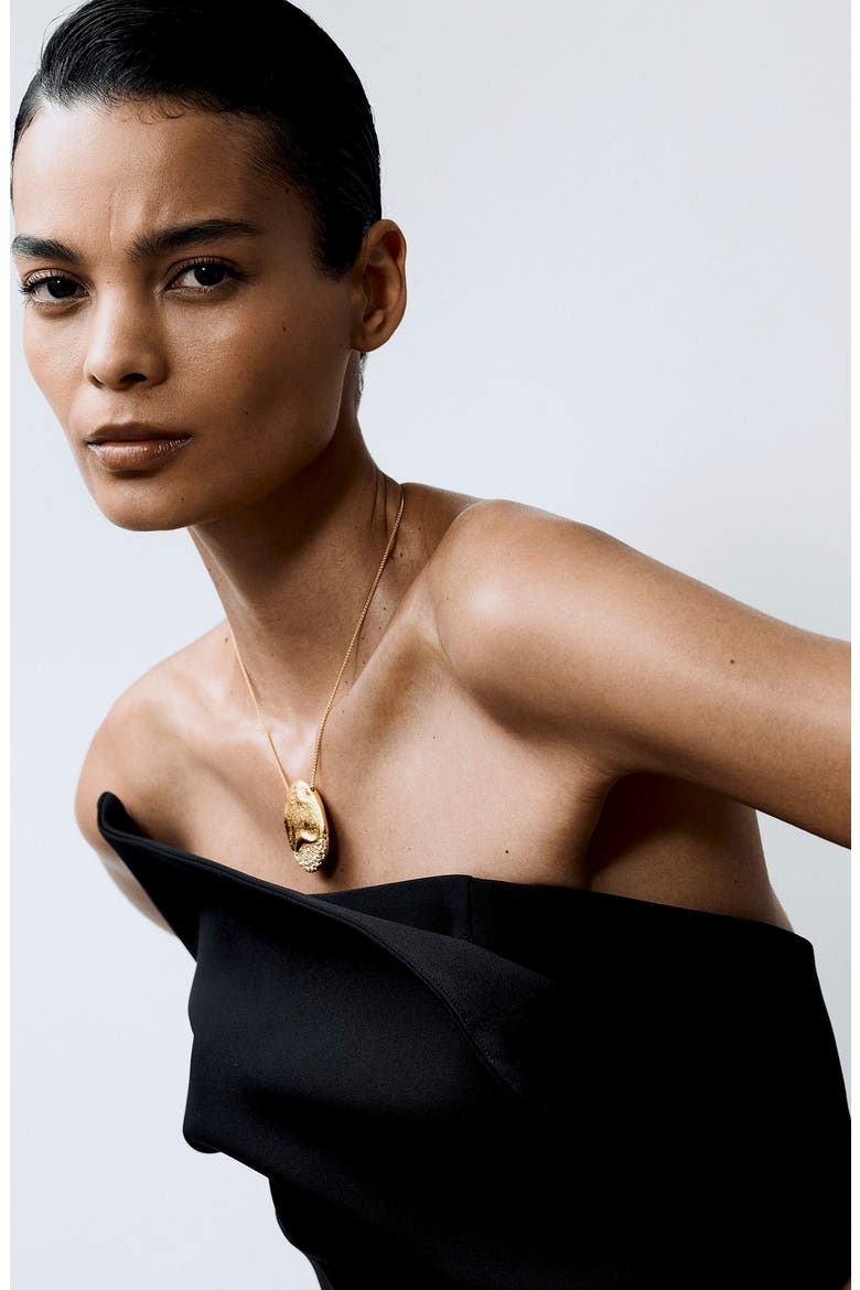 Frida Crystal Frost Pendant Necklace, Alternate, color, GOLD TONE CLEAR CRYSTAL