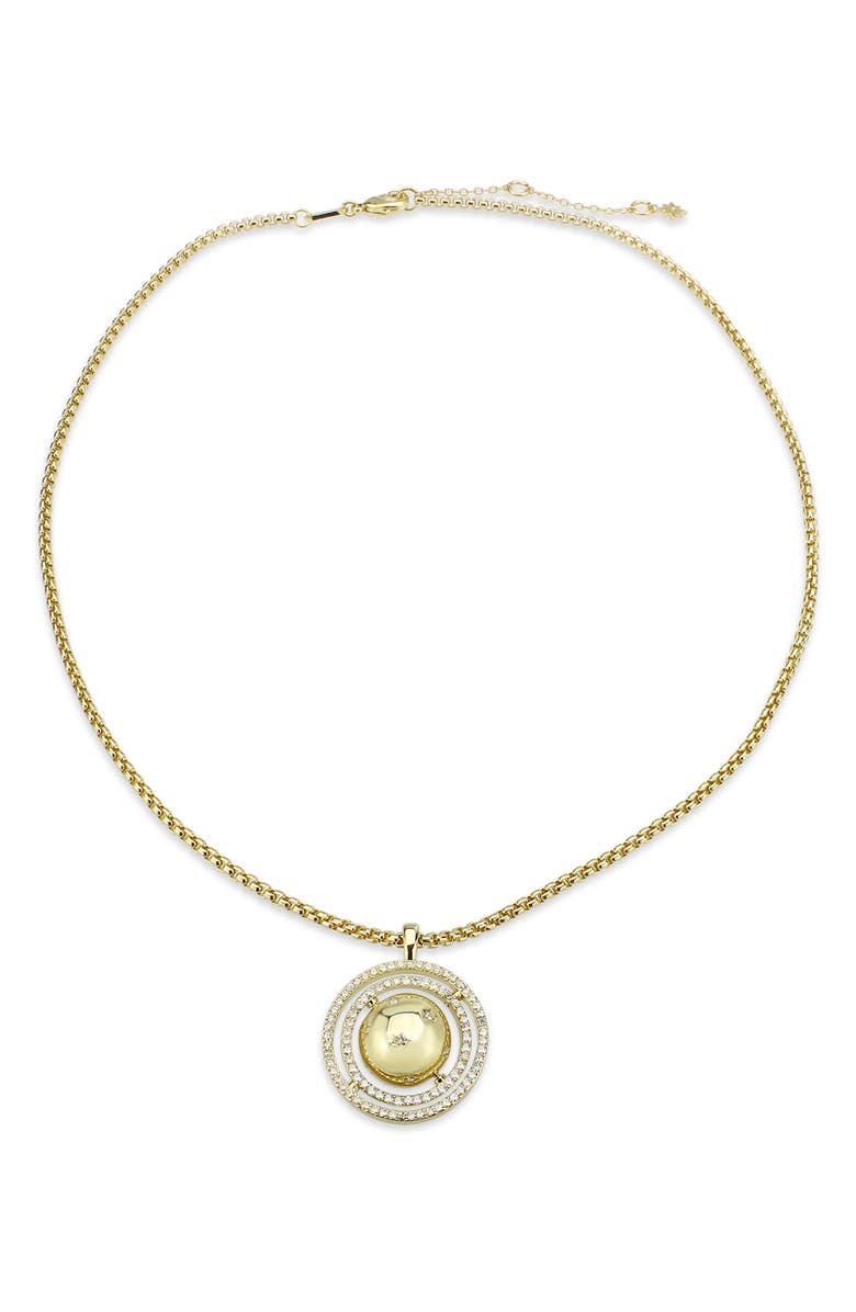 Covet Orbital Pendant Necklace, Alternate, color, Gold