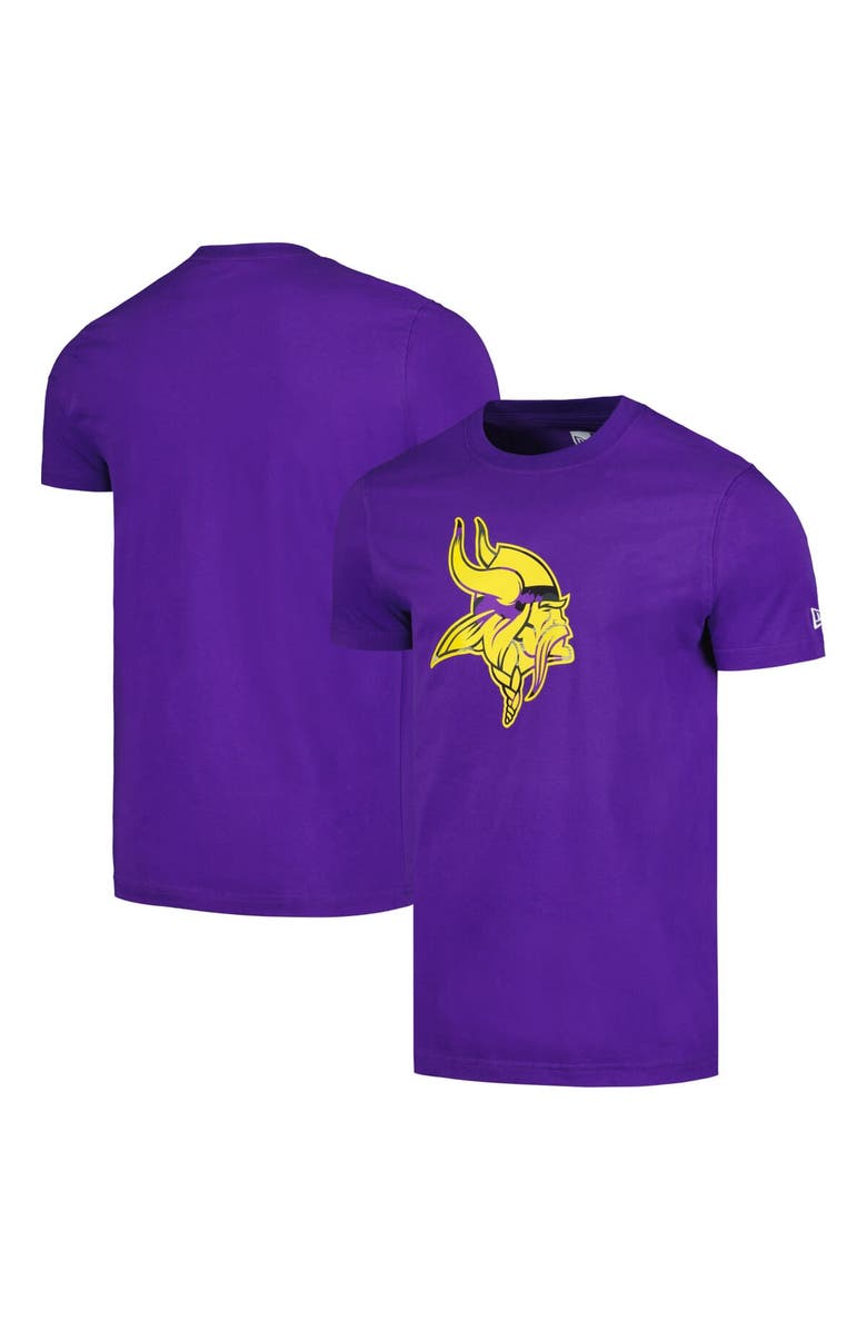 New Era Men's New Era Purple Minnesota Vikings Camo Logo T-Shirt, Alternate, color, Purple