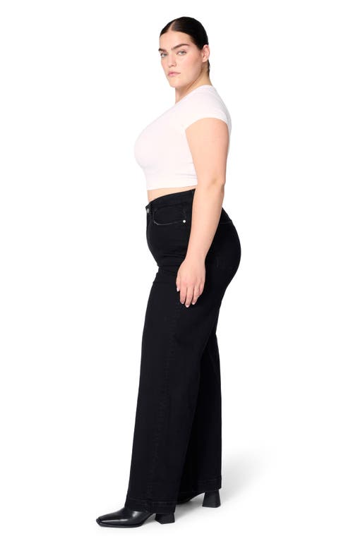 Warp & Weft Nce Plus Wide Leg Jean In Inkwell In Inkwell