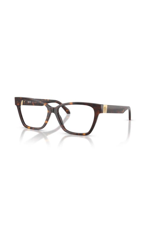 Versace 55mm Cat Eye Optical Glasses In Brown
