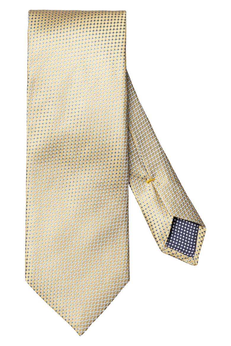 Micro Silk Tie, Main, color, LIGHT YELLOW