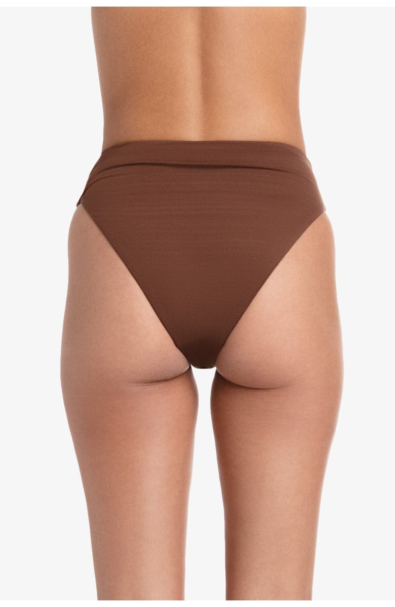 HELEN JON Shirred Bottom, Alternate, color, Textured Chocolate Brown