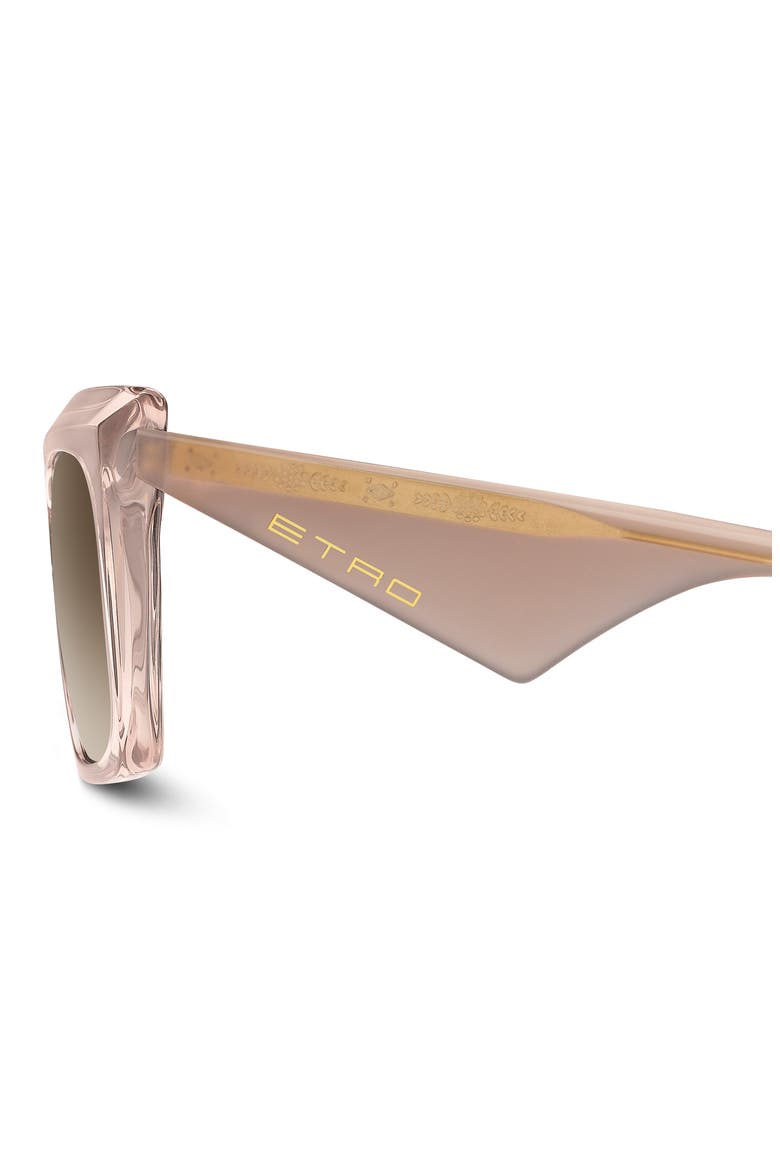 57mm Square Sunglasses, Alternate, color, PINK/ BROWN SF