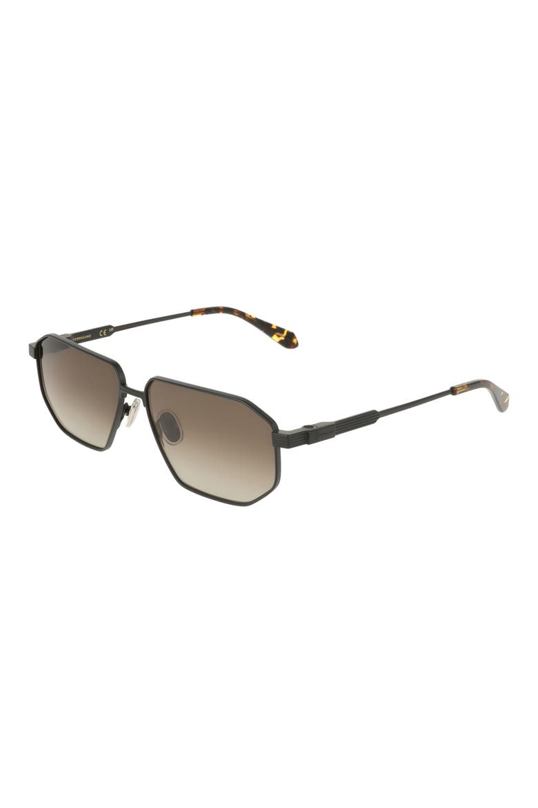 59mm Aviator Sunglasses, Alternate, color, MATTE BLACK