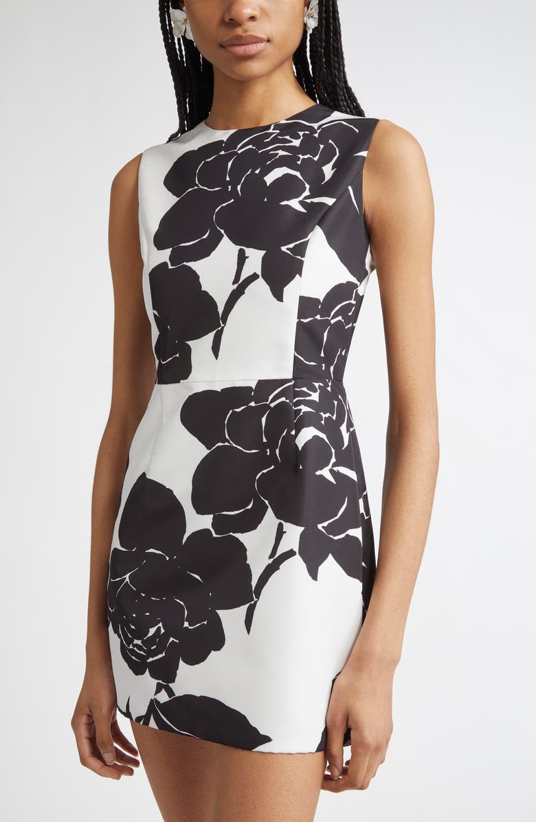Carolina Herrera Floral Print Sleeveless Minidress, Alternate, color,