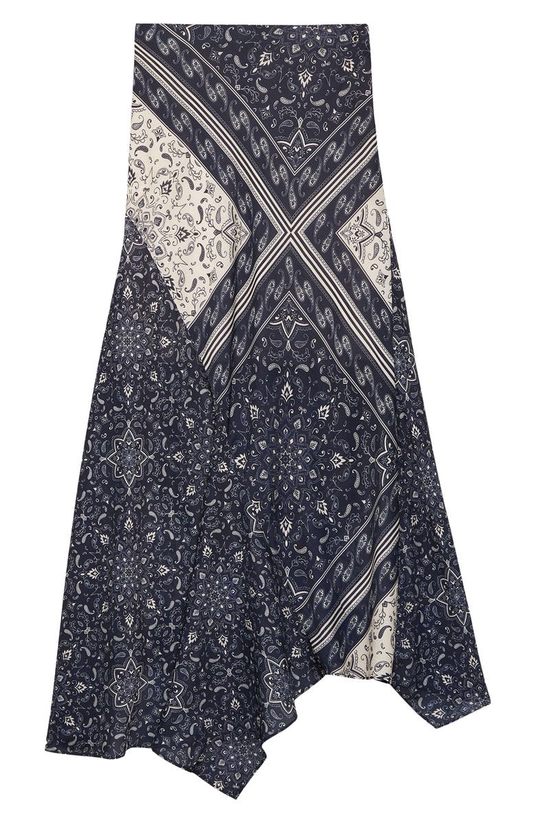 GUESS Katrina Scarf Print Asymmetric Skirt, Alternate, color,