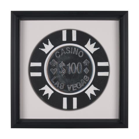 Casino Vegas Poker Chip By Zap Studio Framed Art Photograph Print under Glass