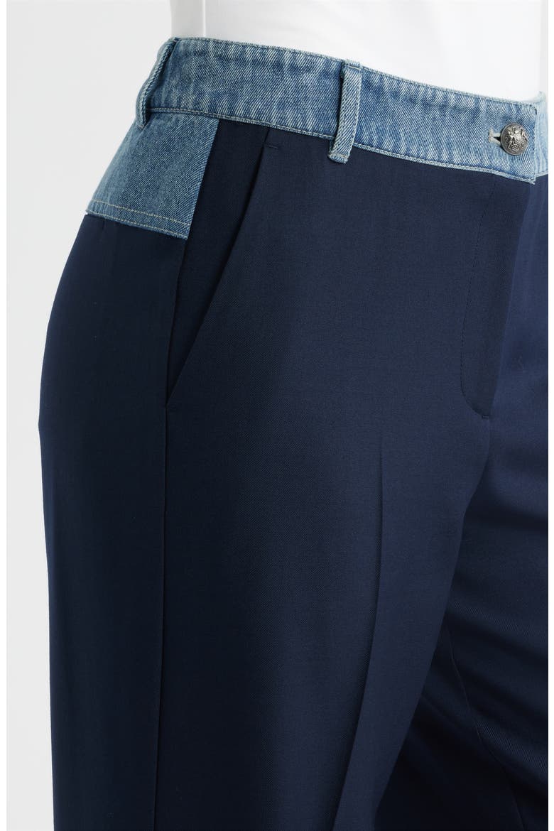 Poe Denim Contrast Pants, Alternate, color, NAVY