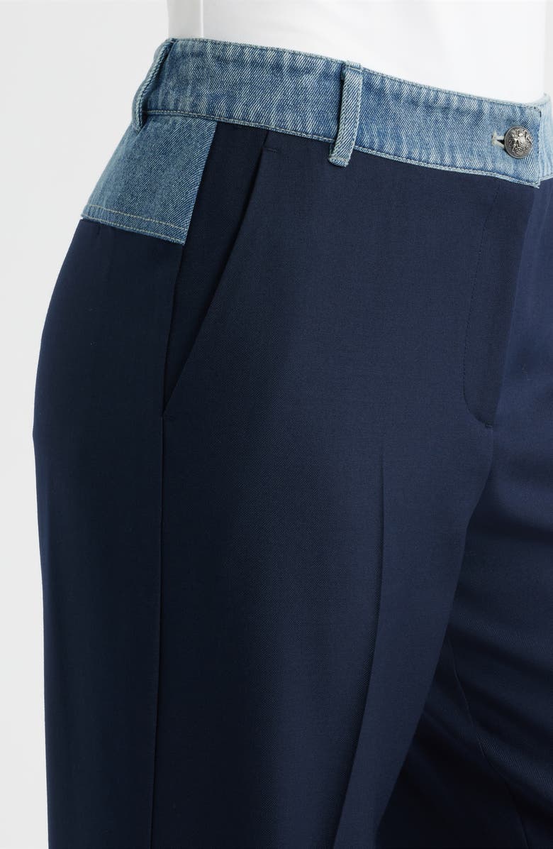 KOBI HALPERIN Poe Denim Contrast Pants, Alternate, color, Navy