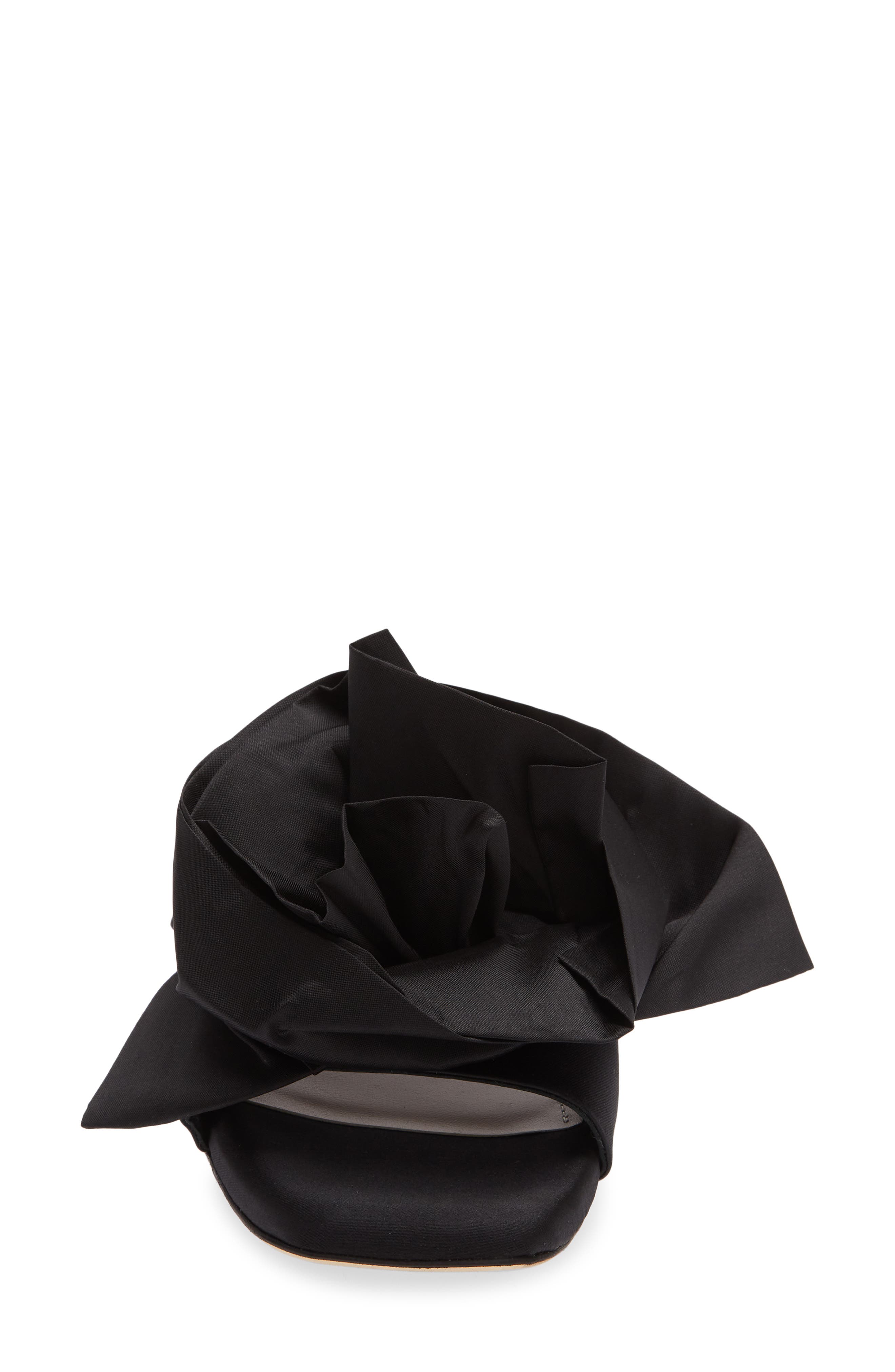 Simone Rocha Pressed Rosette Slide Sandal, Alternate, color, Black/ Black