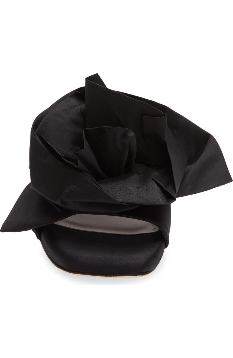 Simone Rocha Pressed Rosette Slide Sandal, Alternate, color, Black/ Black