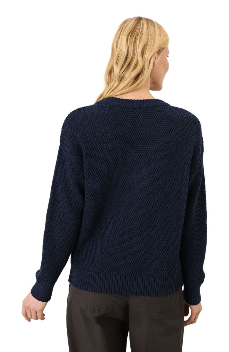 Pact Organic Cotton Shoreline Pullover Sweater, Alternate, color, Navy