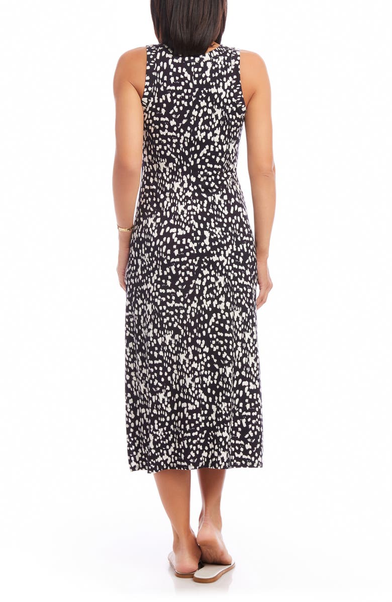 Karen Kane Dot Print Sleeveless Jersey Midi Dress, Alternate, color, 
