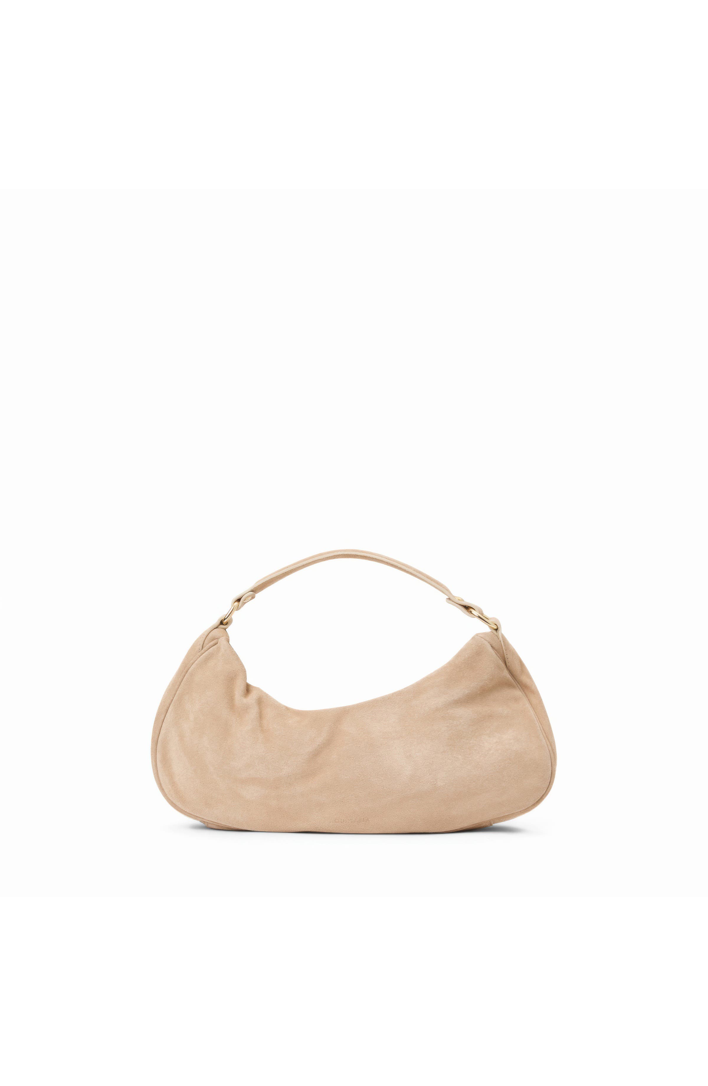 Luna Crescent Bag, Main, color, SAND SUEDE