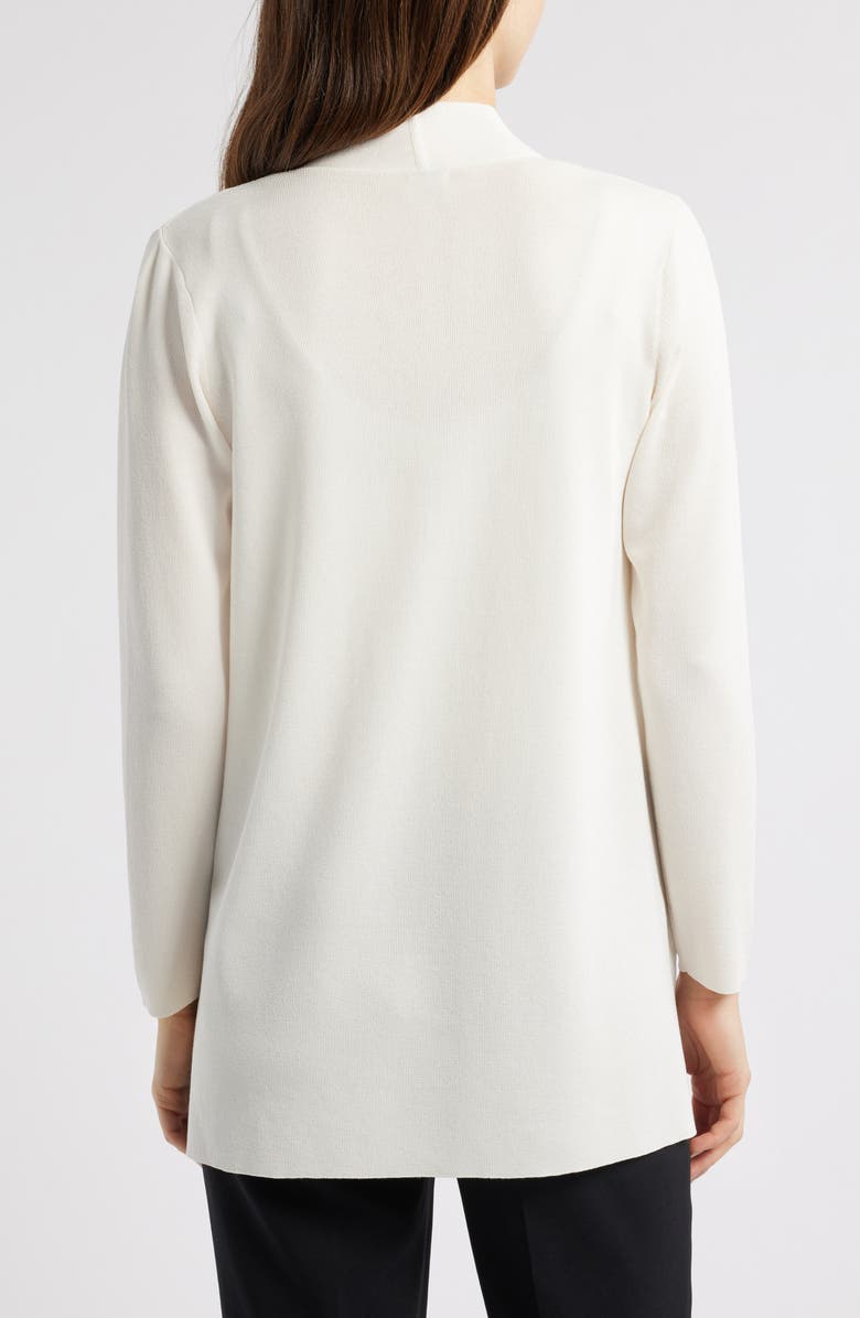 Anne Klein Floral Appliqué Open Front Cardigan, Alternate, color, 