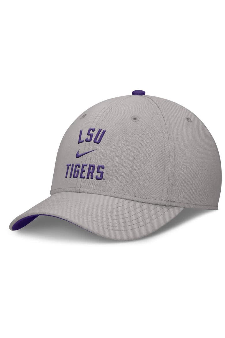 Men's Nike Gray LSU Tigers Rise Prep Performance Flex Hat, Main, color, Gray