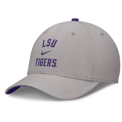 Men's Nike Gray LSU Tigers Rise Prep Performance Flex Hat