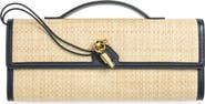 Bottega Veneta Long Andiamo Woven Raffia Clutch