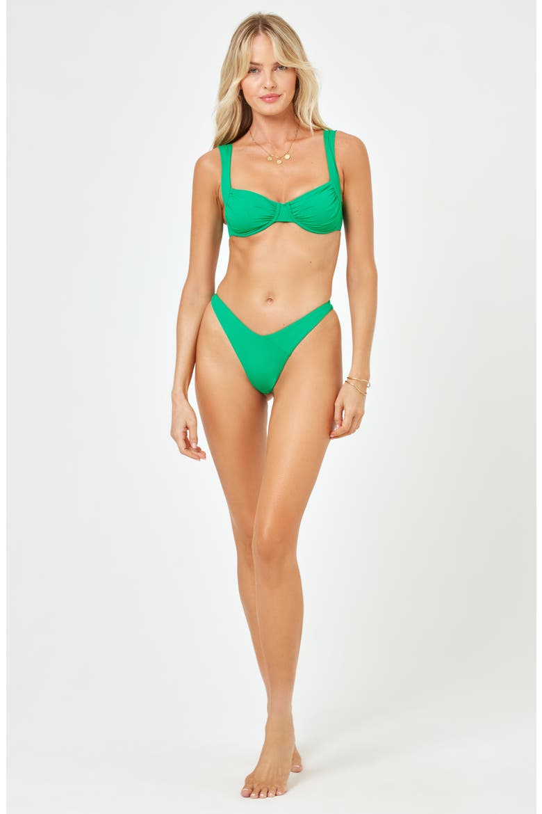 Stella Underwire Bikini Top, Alternate, color, JADE