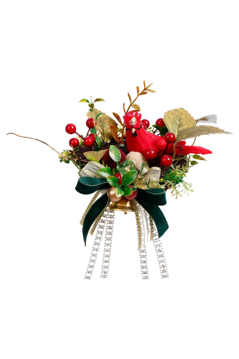 Seasonal Bird Nest , Set of 3, Main, color, Red