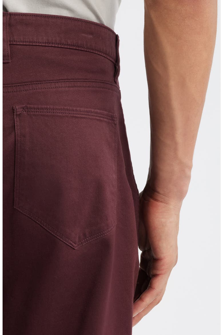Five-Pocket Cotton Blend Pants, Alternate, color, BURGUNDY