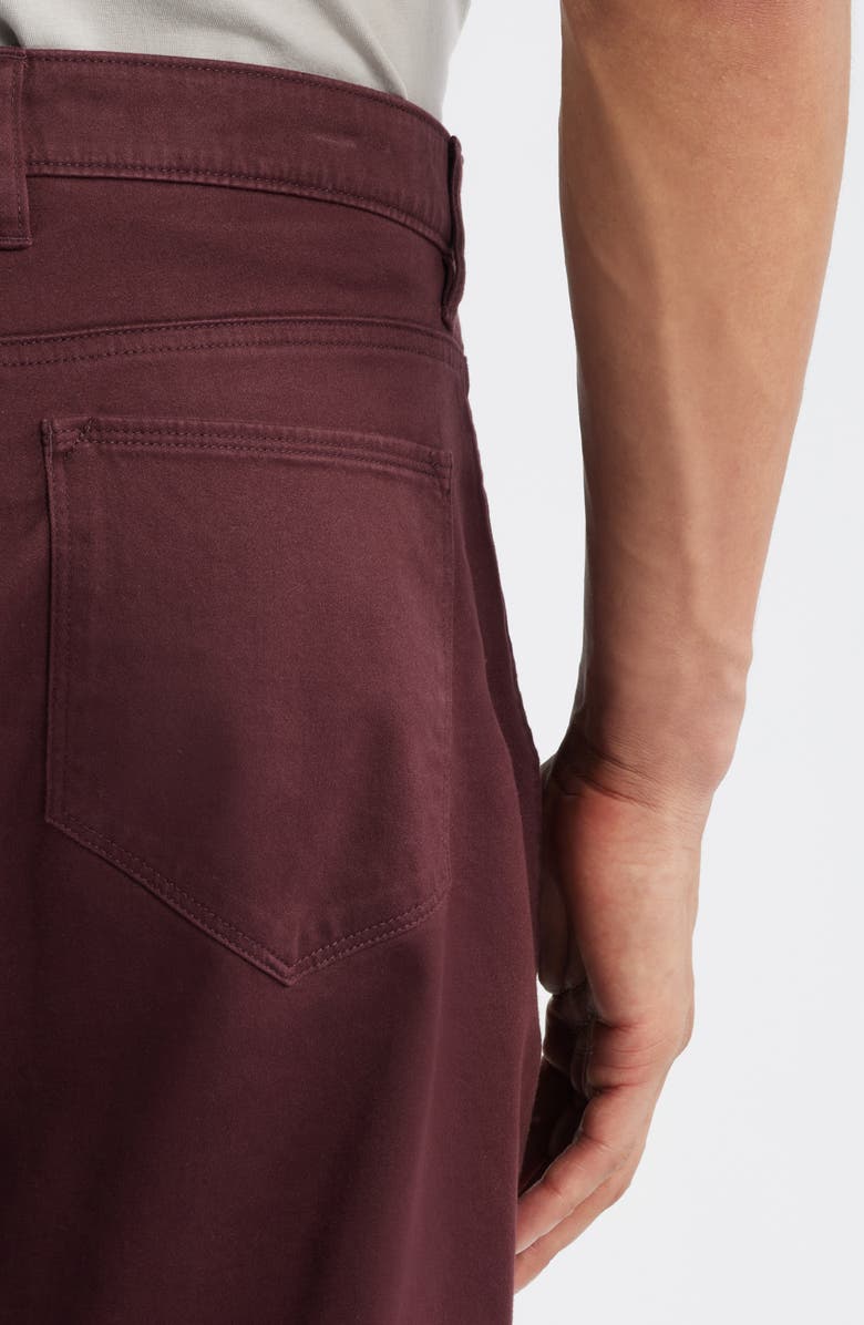 Johnston & Murphy Five-Pocket Cotton Blend Pants, Alternate, color, Burgundy