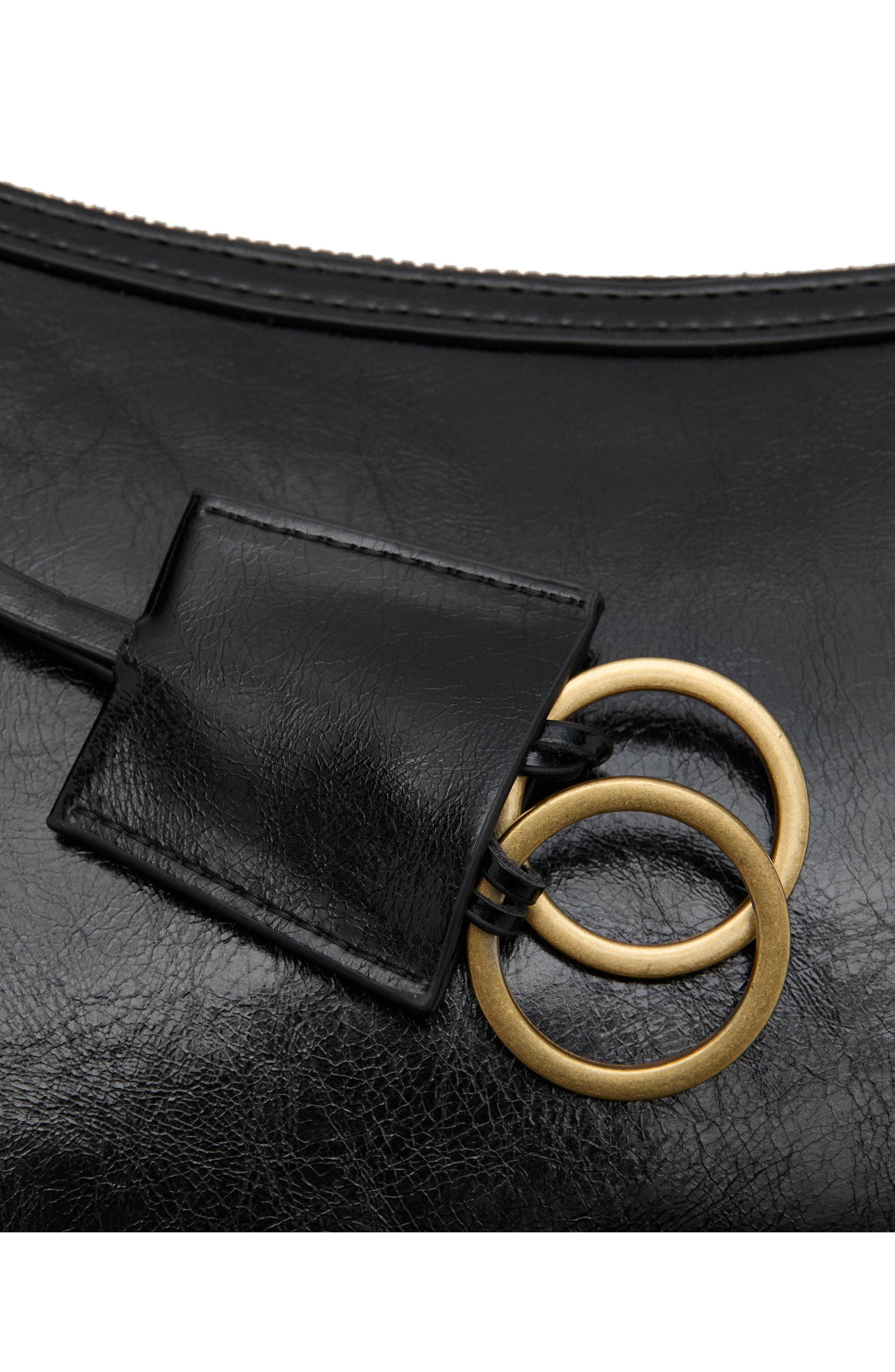 MANGO Faux Leather Crossbody Bag, Alternate, color, 