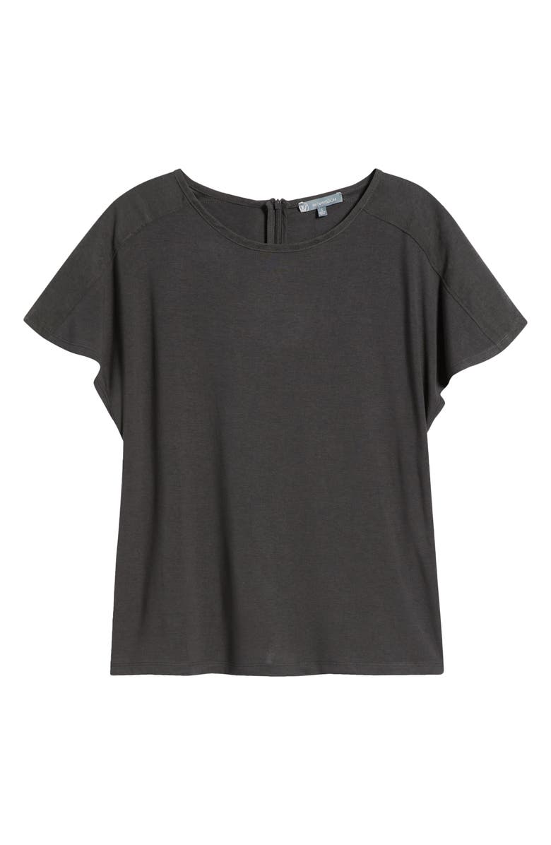Wit & Wisdom Mixed Media Knit Top, Alternate, color, Vintage Black