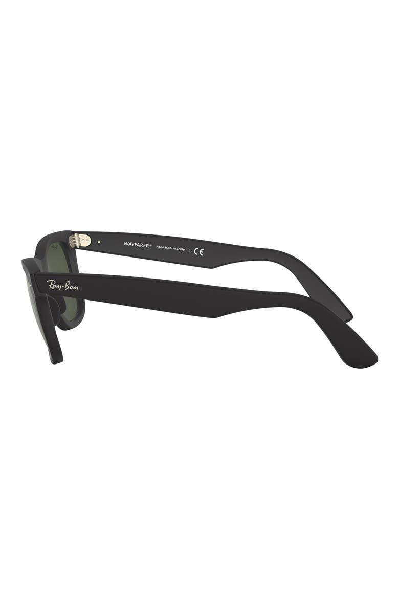52mm Square Sunglasses, Alternate, color, MATTE BLACK / GREEN