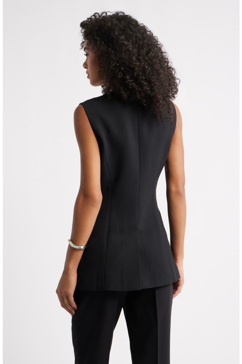 Icon Twill Relaxed Vest, Alternate, color, BLACK