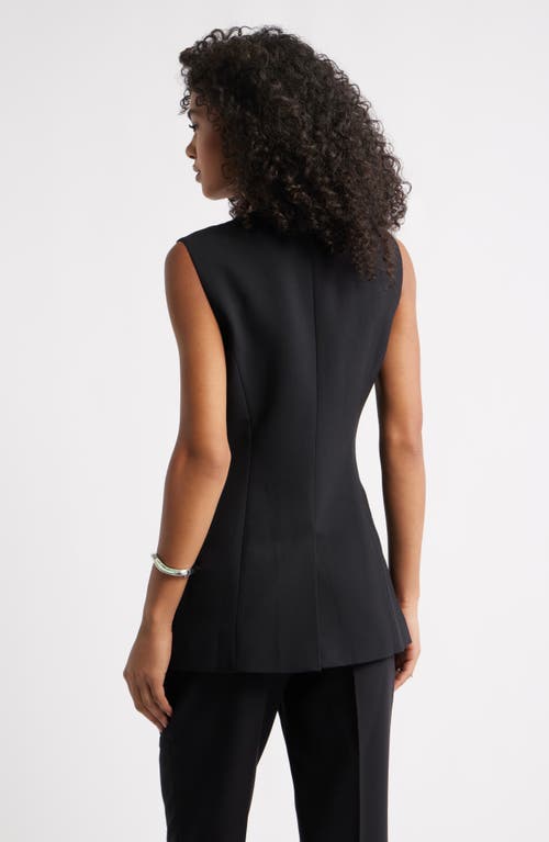Open Edit The Icon Collarless Vest In Black