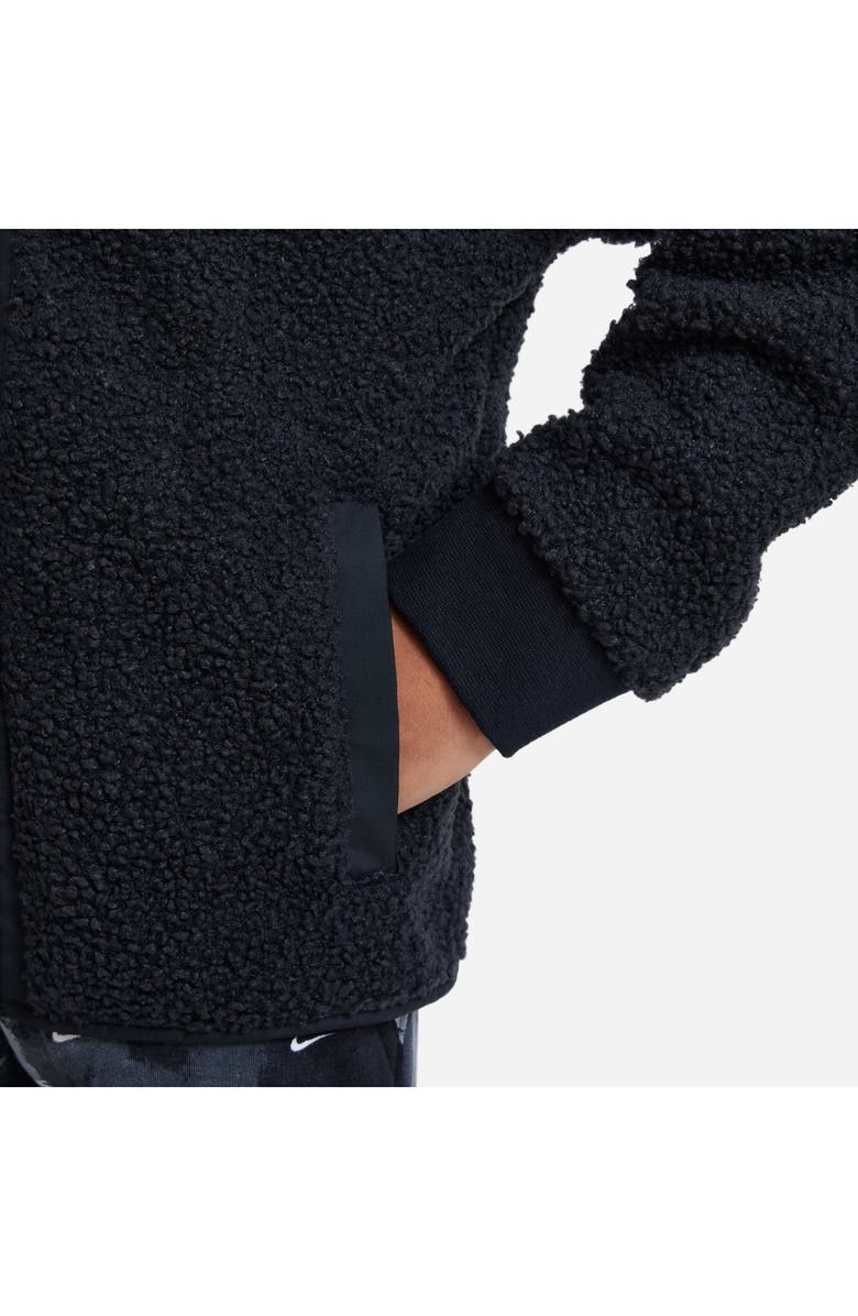 Nike Kids' Zip-Up Brushed Fleece Hoodie, Alternate, color, 