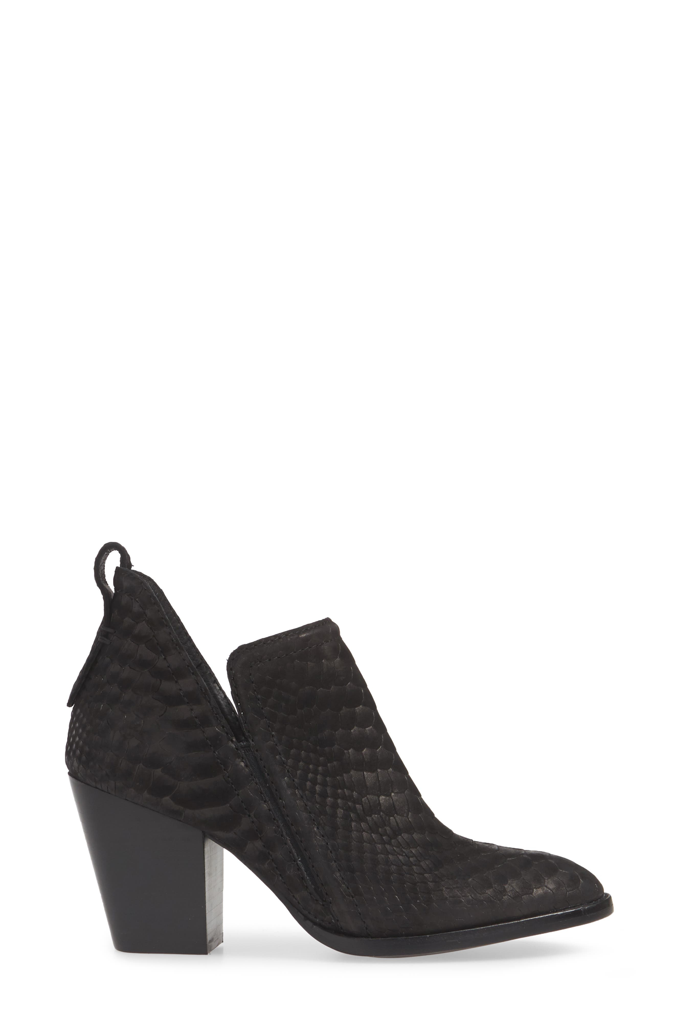 Jeffrey Campbell Rowlan Snakeskin Embossed Bootie, Alternate, color, 