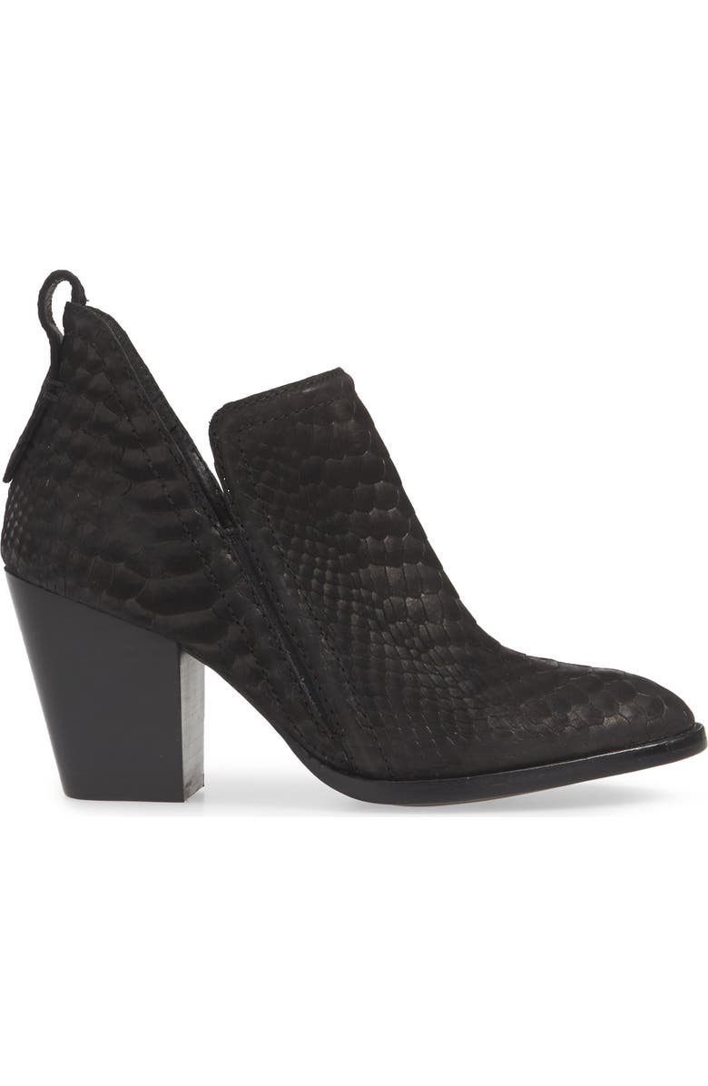 Jeffrey Campbell Rowlan Snakeskin Embossed Bootie, Alternate, color,