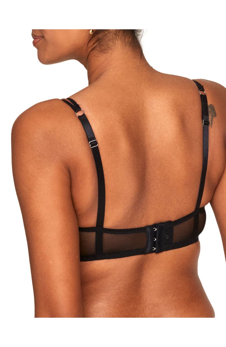 Adore Me Evah Unlined Balconette Bra, Alternate, color, Black